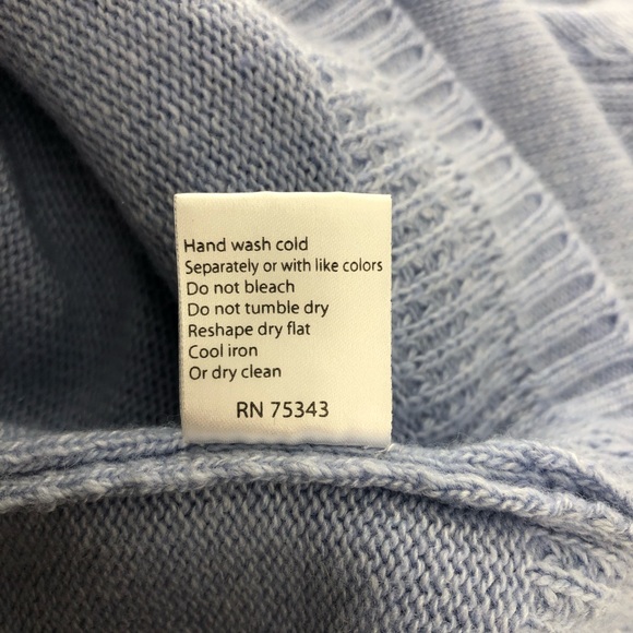 Benedetta B. Light Blue Knit Crew Neck Sweater, Size L - Picture 8 of 8